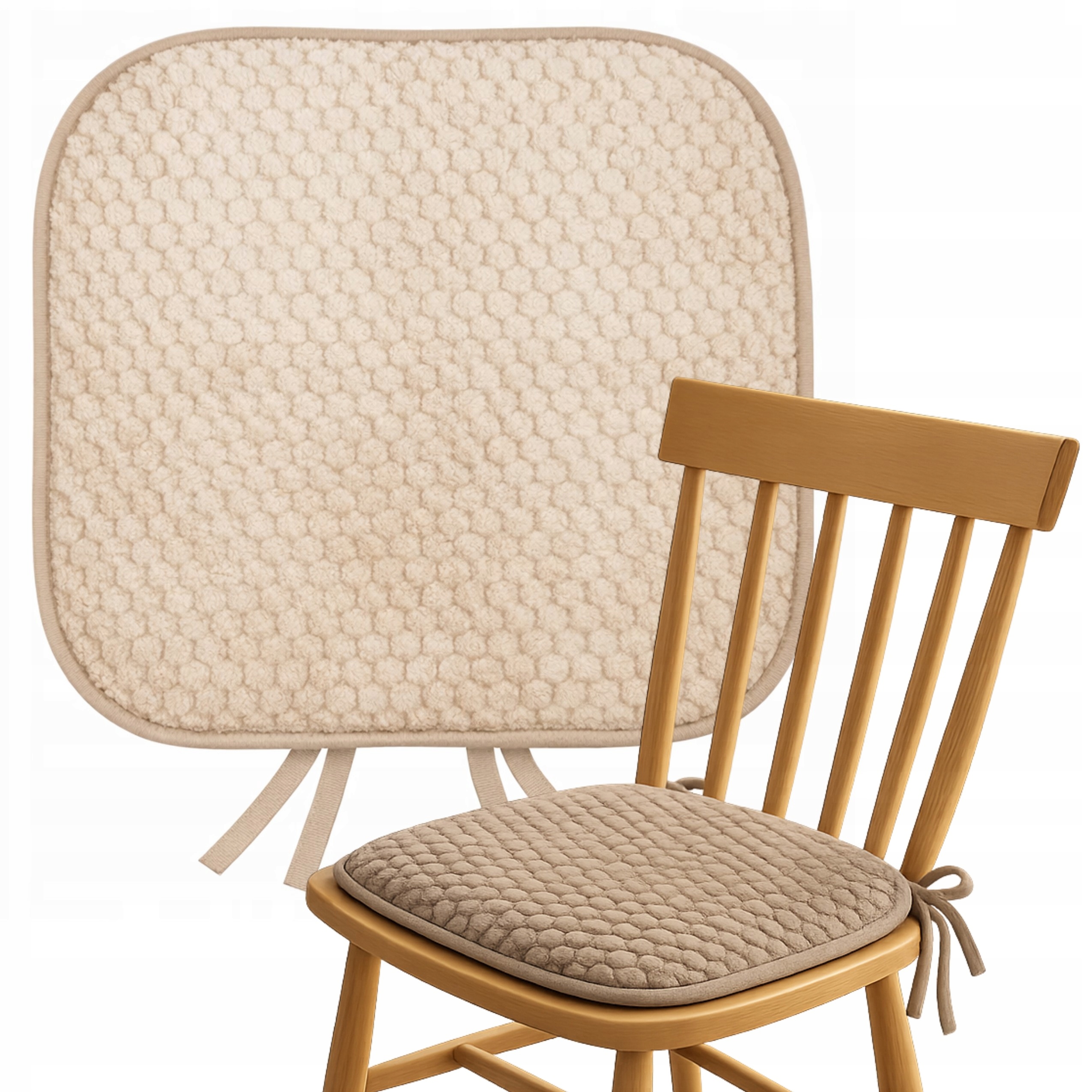 PODUSZKA KRZESŁO OGRODOWA PIANKA MEMORY FOAM 40X40 BEŻOWA