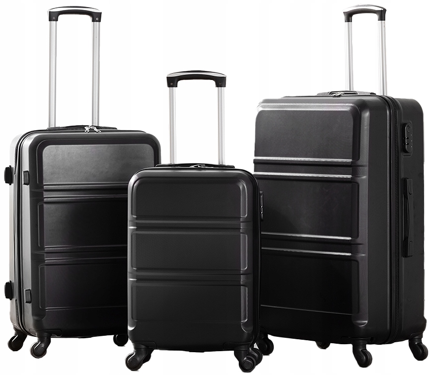 Toptex 3-częściowy zestaw walizek w kolorze czarnym walizka
