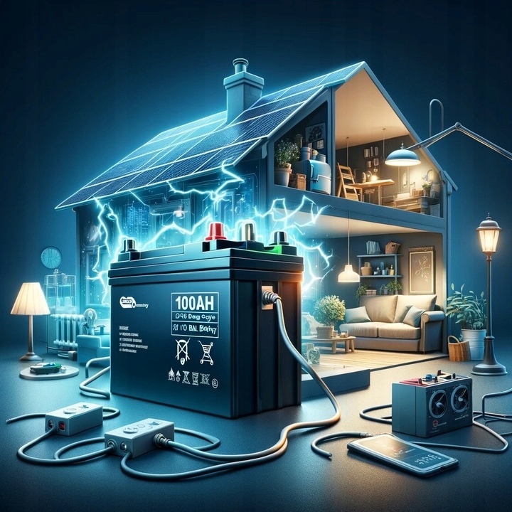 Akumulator żelowy 12 Volt 100Ah Reco GŁĘBOKIE ROZŁADOWANIE KAMPER JACHT OZE Marka inny