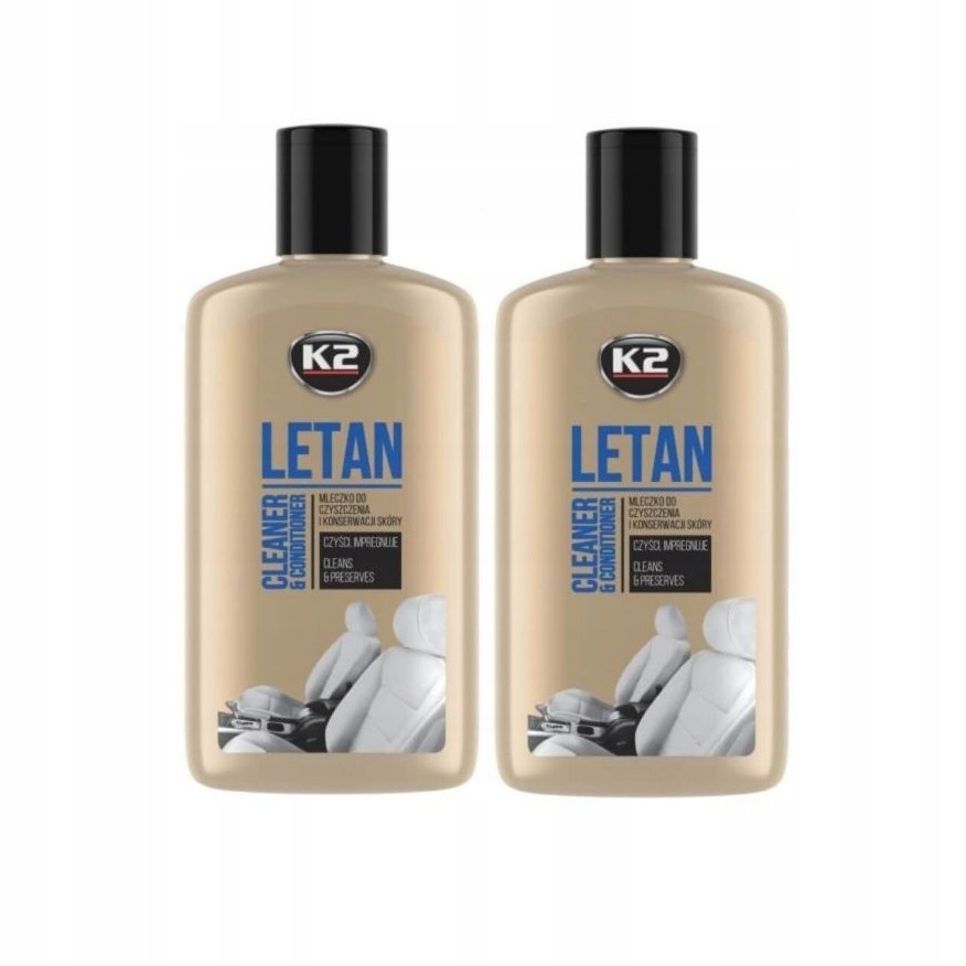 K2 Letan 250ml Mleczko Do Czyszczenia Pielęgnacji Konserwacji Skóry x2szt.