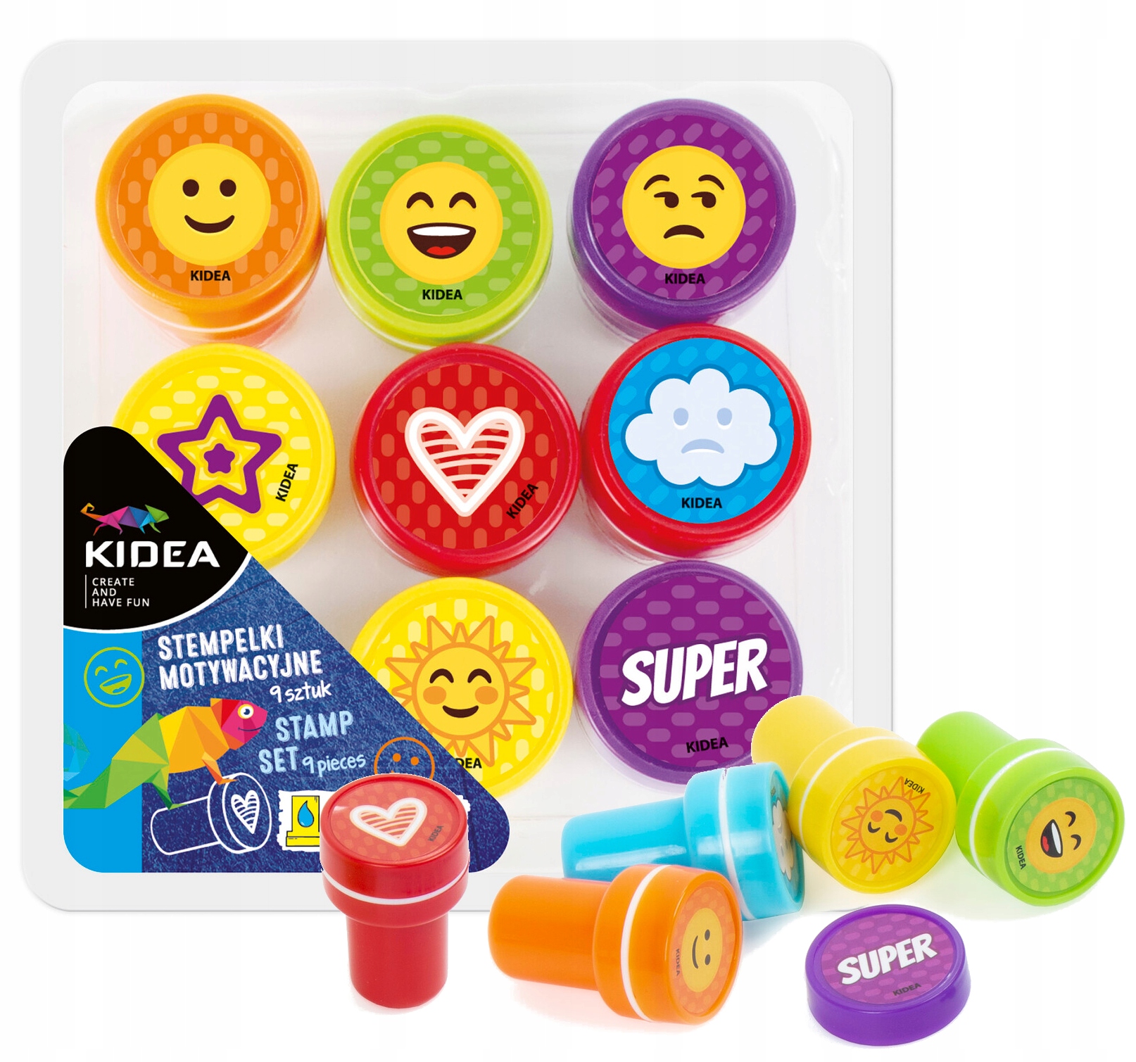 STEMPELKI PIECZĄTKI DLA DZIECI BUŹKI MOTYWACYJNE KIDEA Kod producenta SM9KA