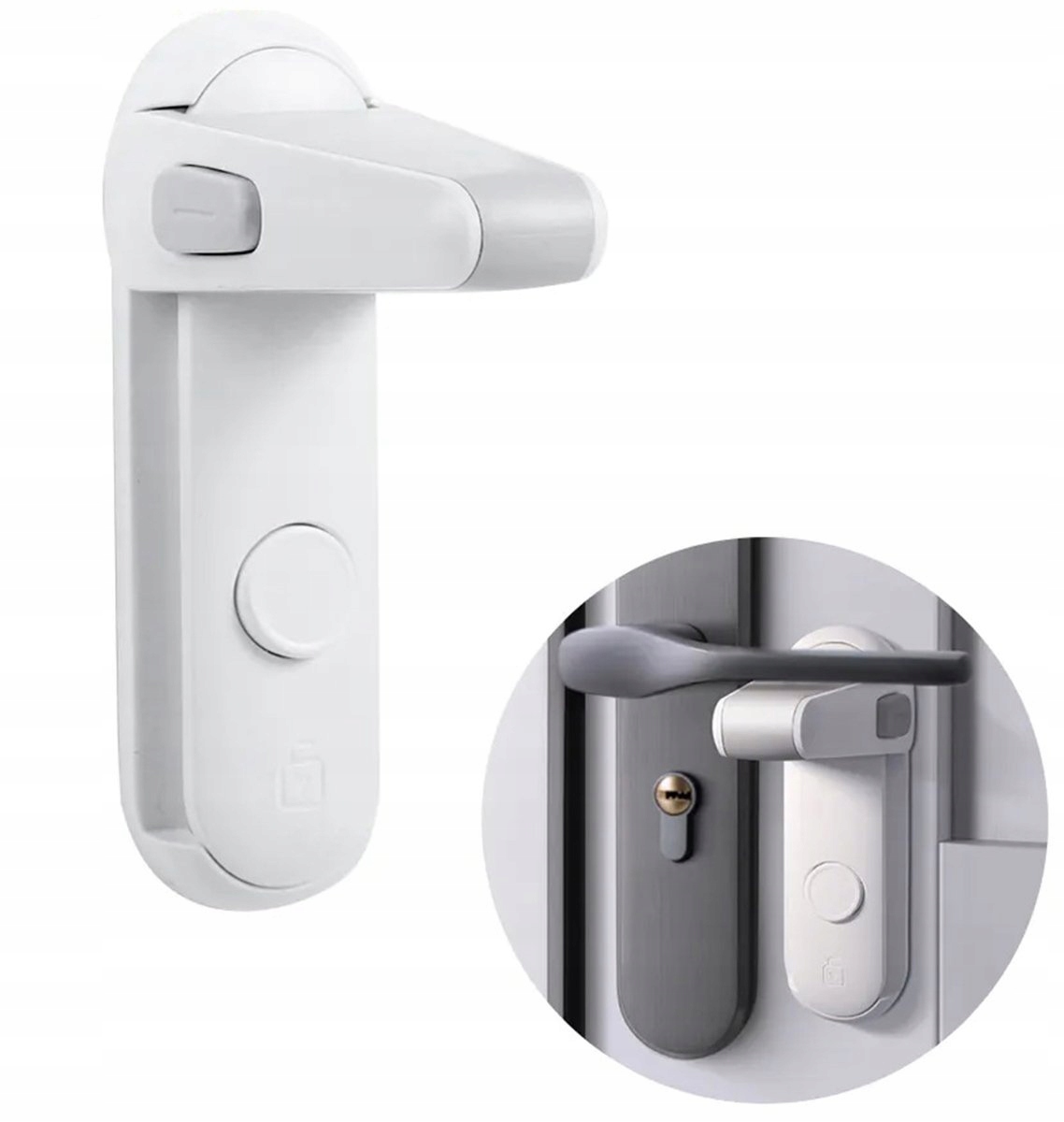 BLOKADA KLAMKI OKNA DRZWI SZUFLAD ZABEZPIECZENIE EAN (GTIN) 5904158842558