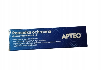 

Apteo Pomadka ochronna do ust z witaminami A+e, 4.