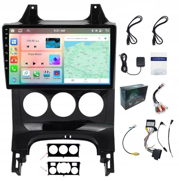 Autorádio S Navigací Carplay Peugeot 3008 2009-2015 Wifi Android 6GB 128GB