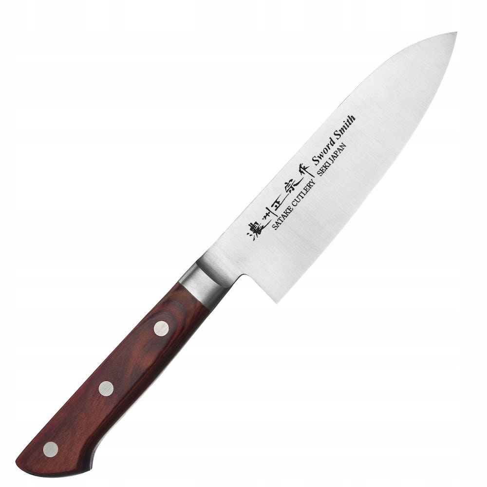 Satake Kotori Japonský ostrý kuchynský nôž Santoku na zeleninu 56 Hrc 15 cm