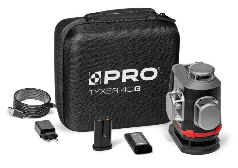 Víceřádkový křížový laser Tyxer 4DG zelený (PRO-L1308) Pro