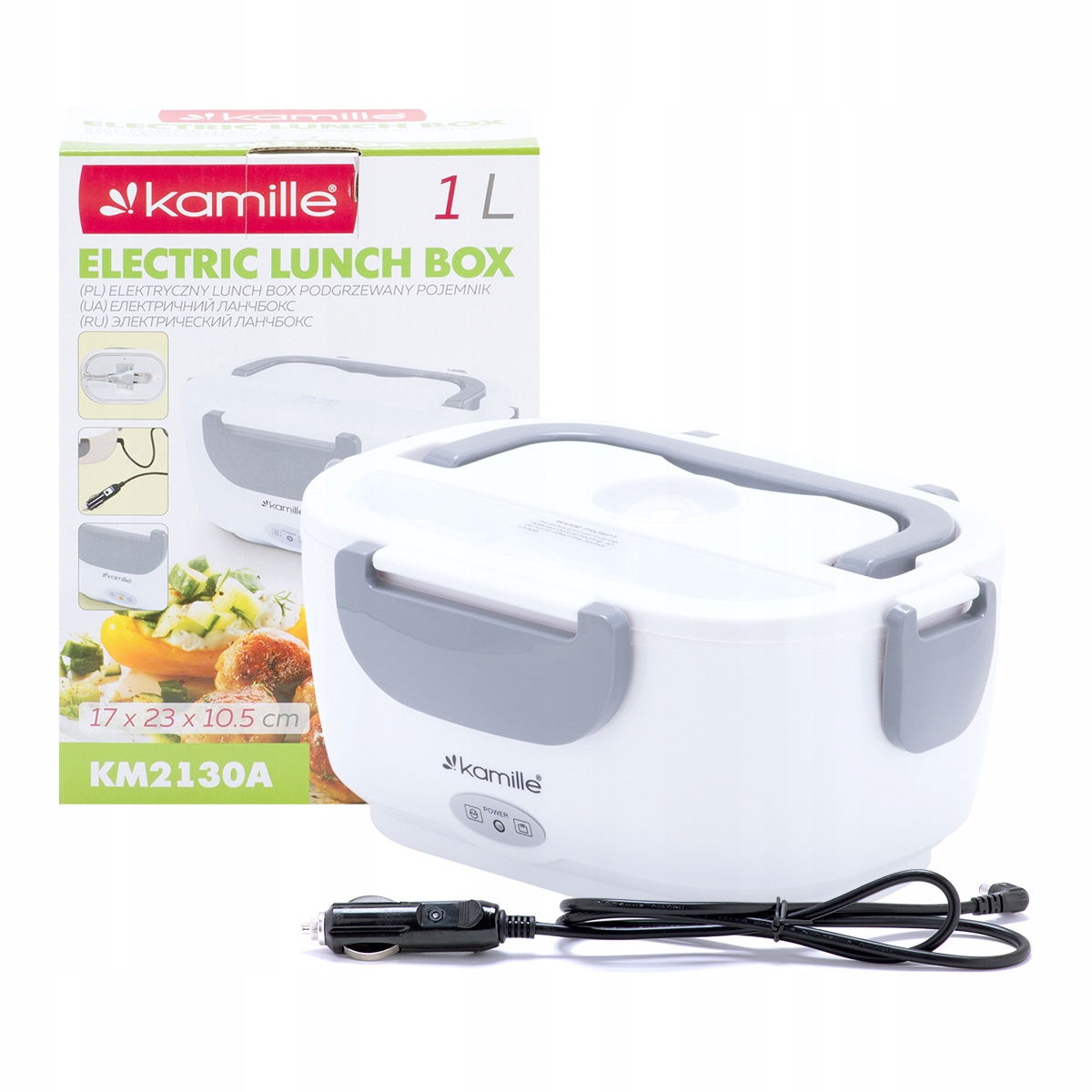 ELEKTRYCZNY LUNCH BOX TERMOS OBIADOWY 1,0L KAMILLE
