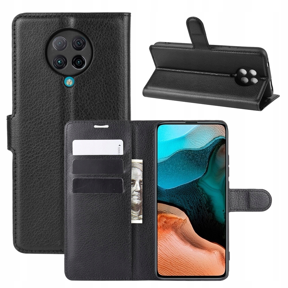 

Etui Portfel Litchi Pokrowiec Do Poco F2 Pro