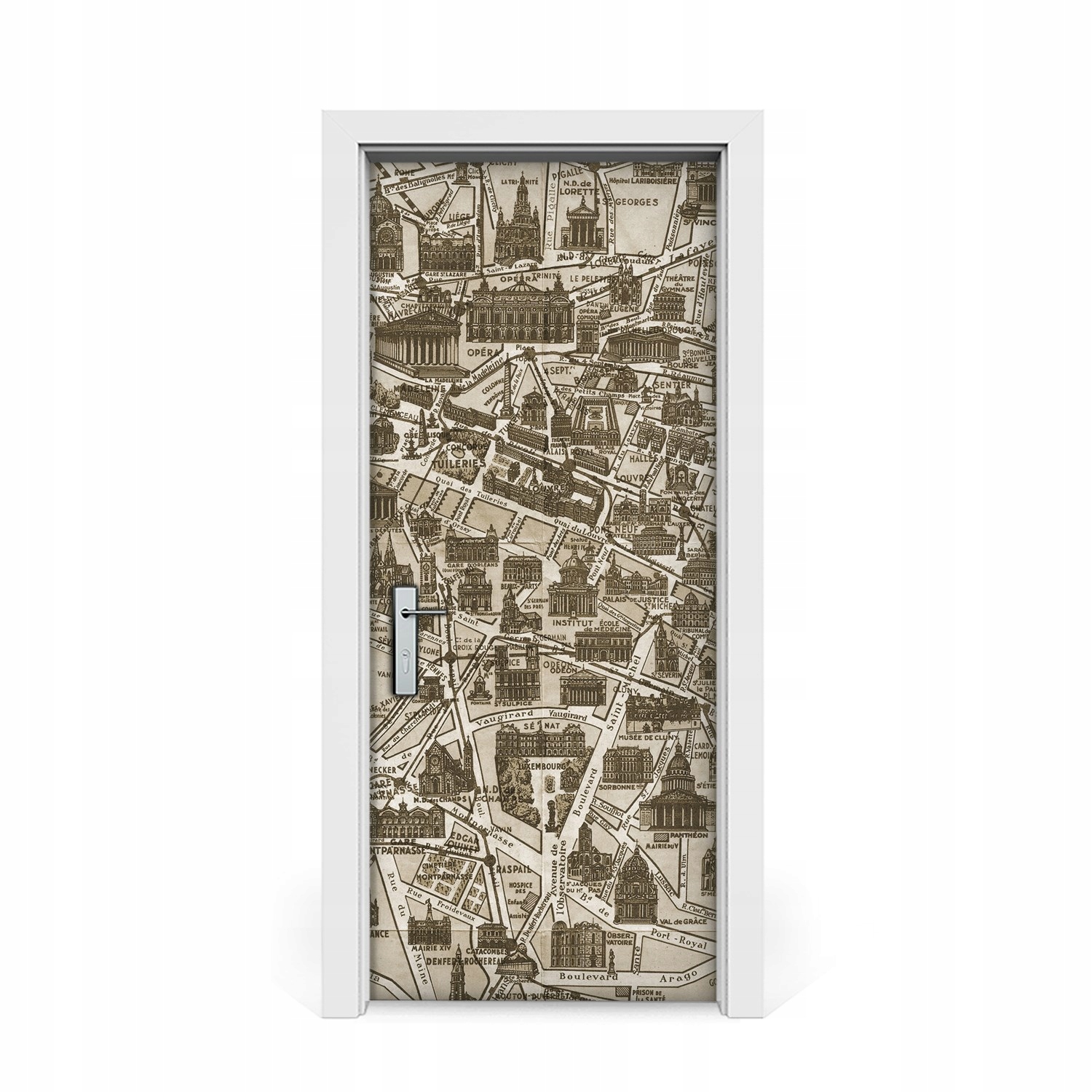 

Naklejka na drzwi Stara mapa styl vintage 85x205