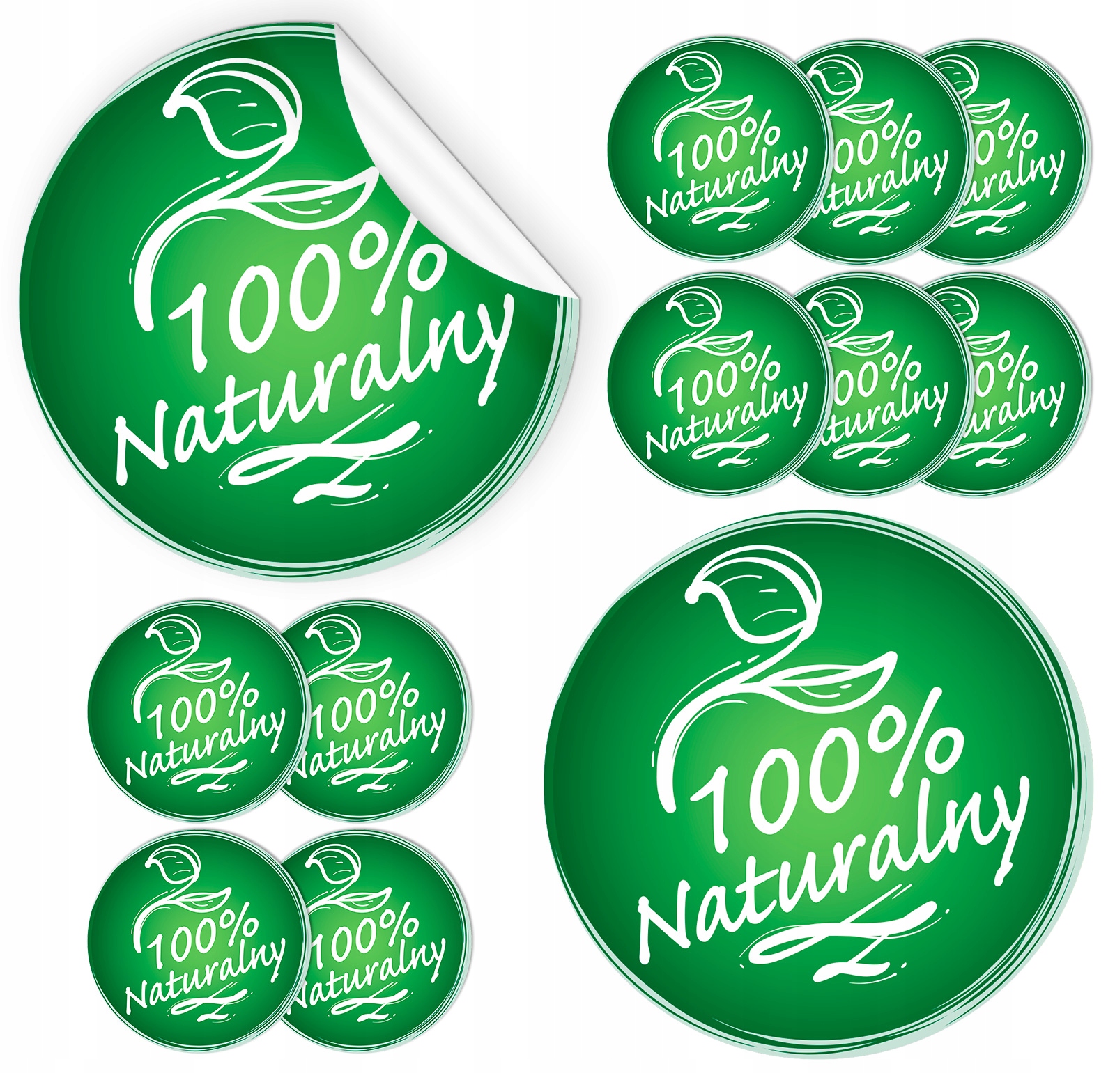 

Naklejki Etykiety na słoik 100% Naturalny, 48x