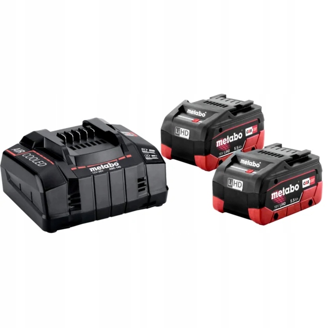 Zestaw Akumulatorów 2*5.5AH Lihd 18V ASC145 Ładowarka 685122000 Metabo