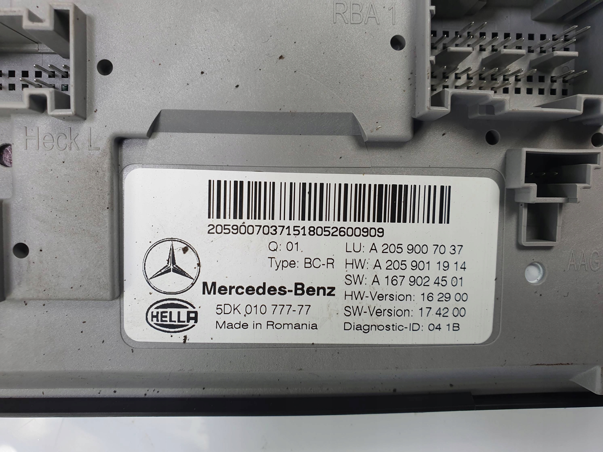 module SAM A2059007037 MERCEDES C W205 4MATIC