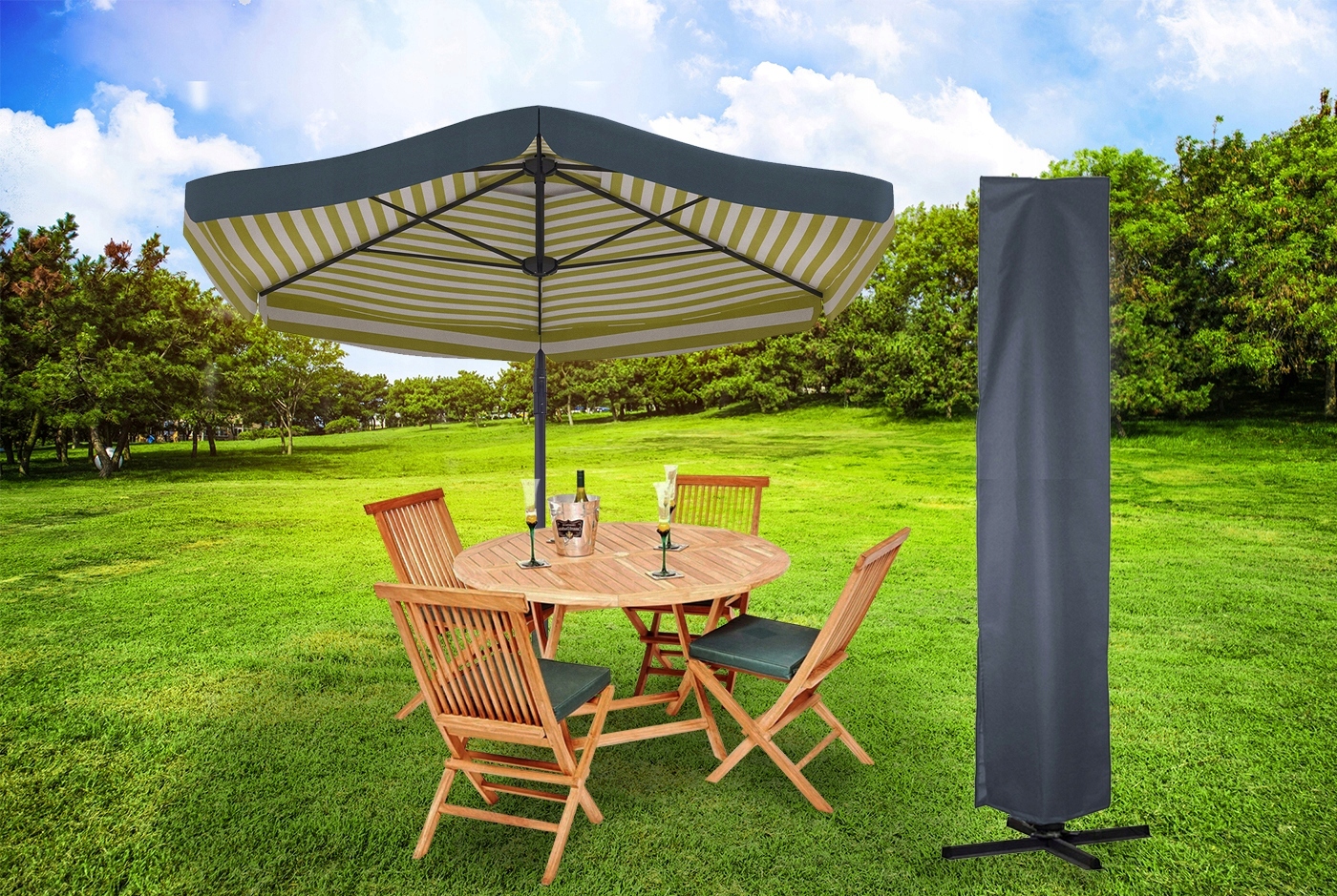 POKROWIEC NA PARASOL OGRODOWY WODOODPORNY ŚCIĄGACZ Producent Camicco