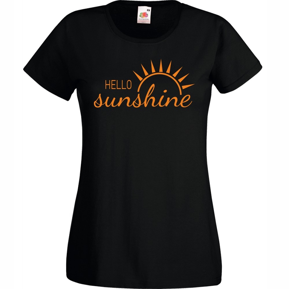 

Koszulka hello sunshine słońce XL czarna