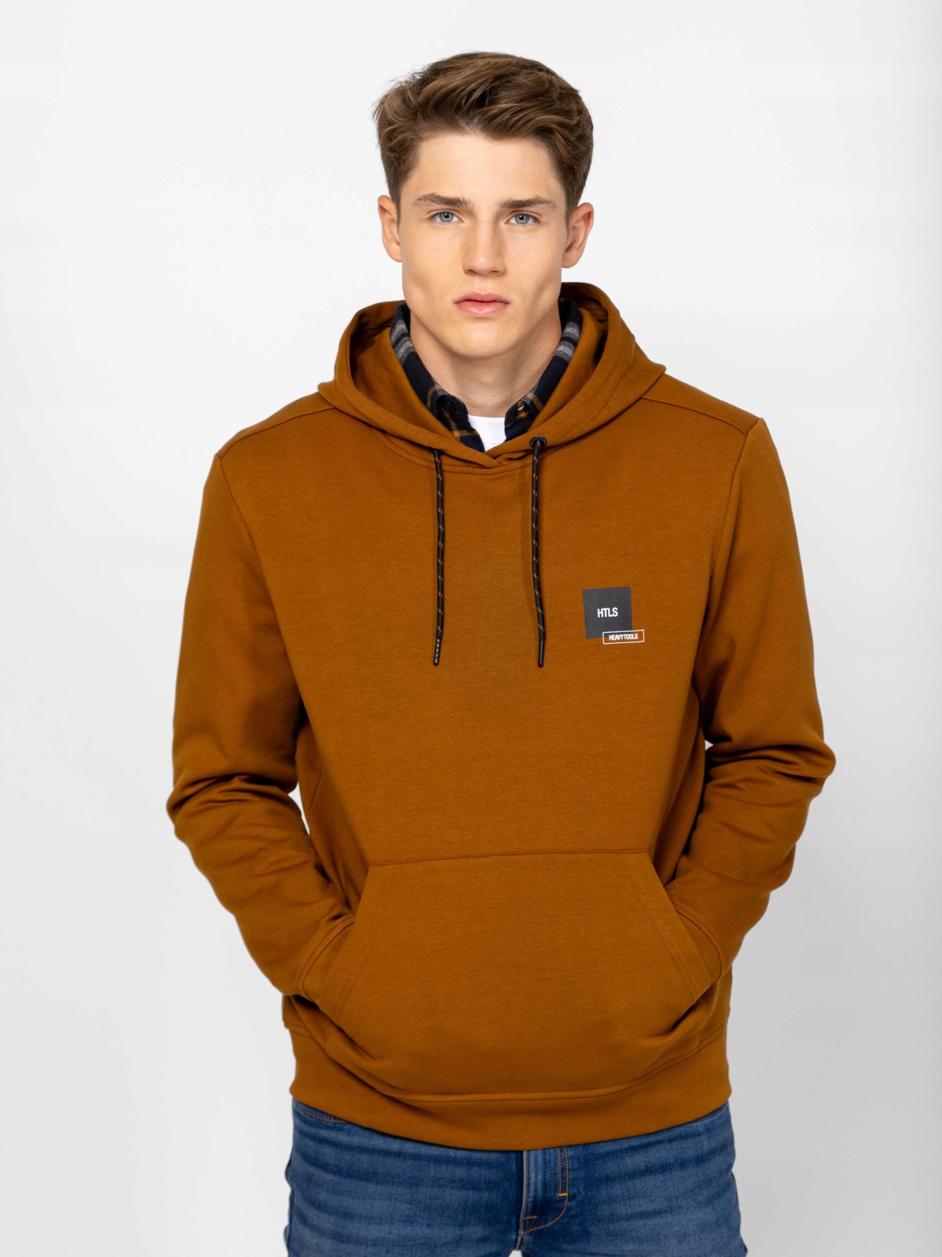 Heavy Tools Pánská Sportovní Mikina S Kapucí Semedo Brown Hnědá M