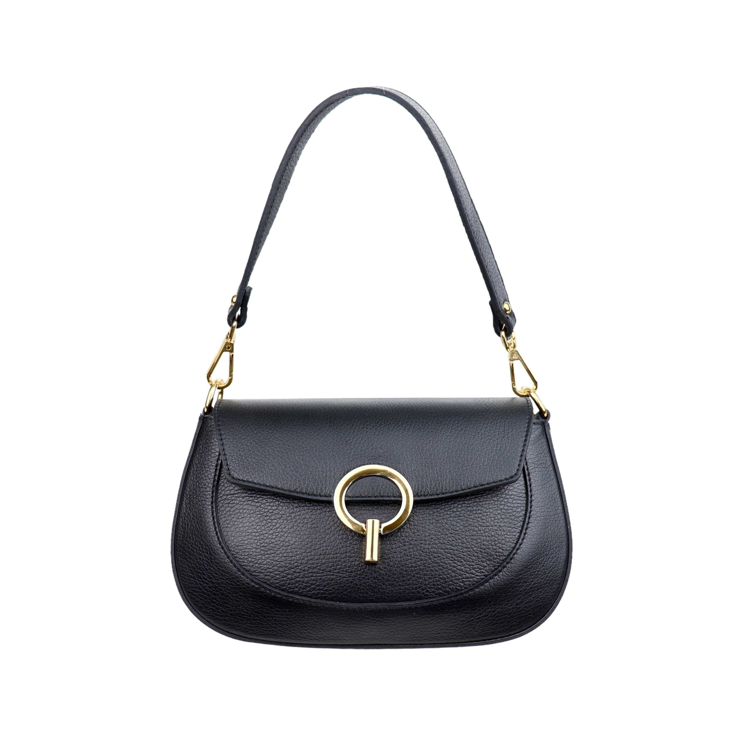 Dámská kabelka z přírodní kůže Katarzyna-M Černá