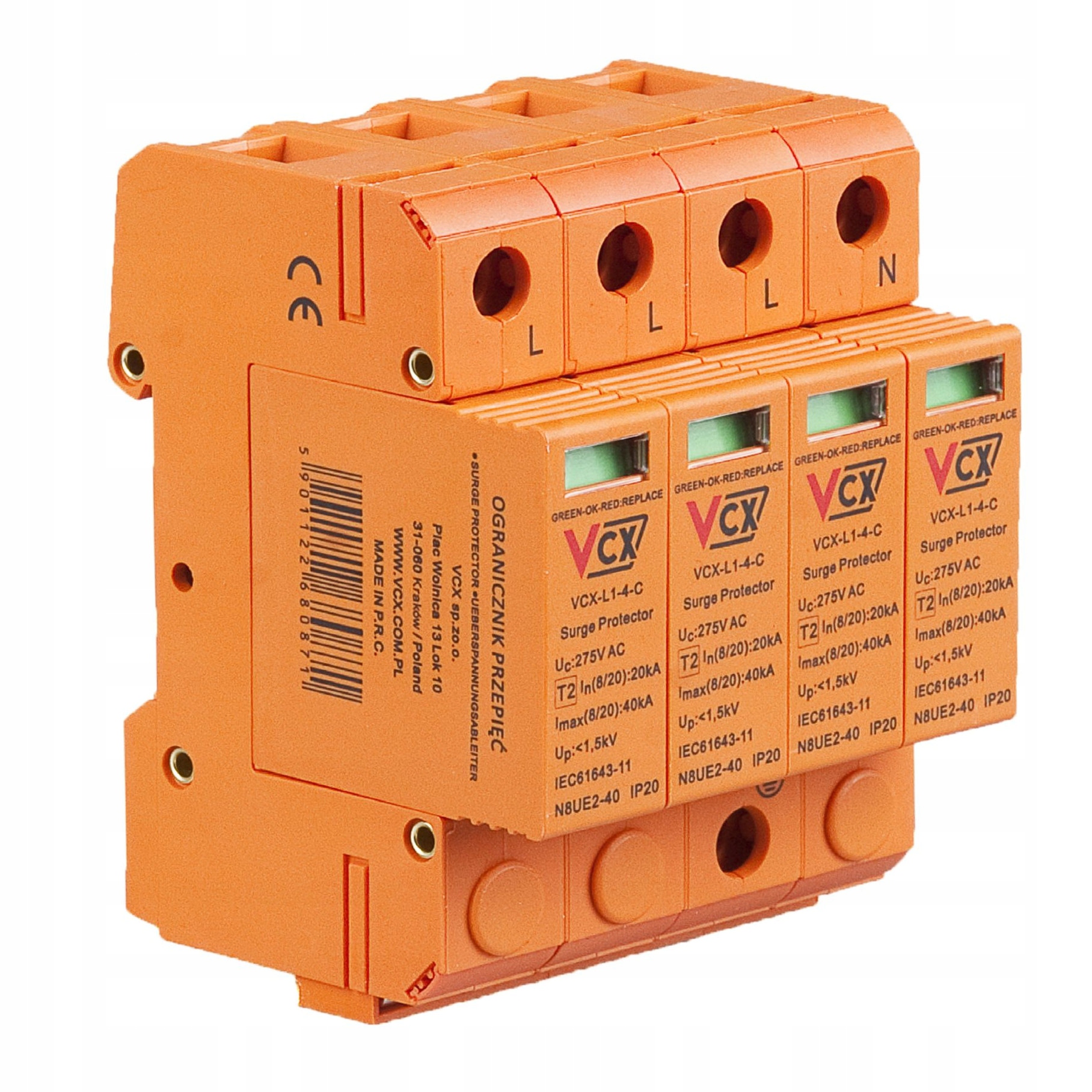 VCX Ogranicznik przepięć C 4P (T2) Professional Ac