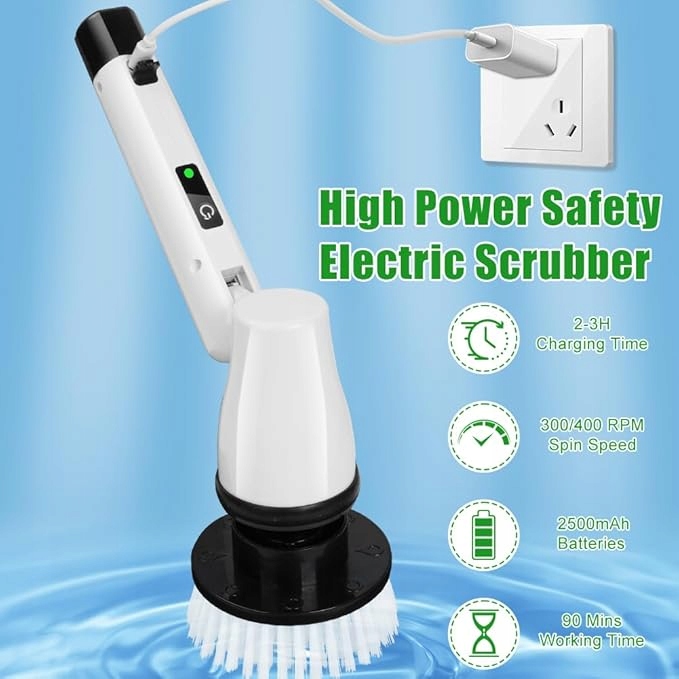 Levně Bezdrátový elektrický čisticí kartáč s vyměnitelnými hlavicemi 7v1