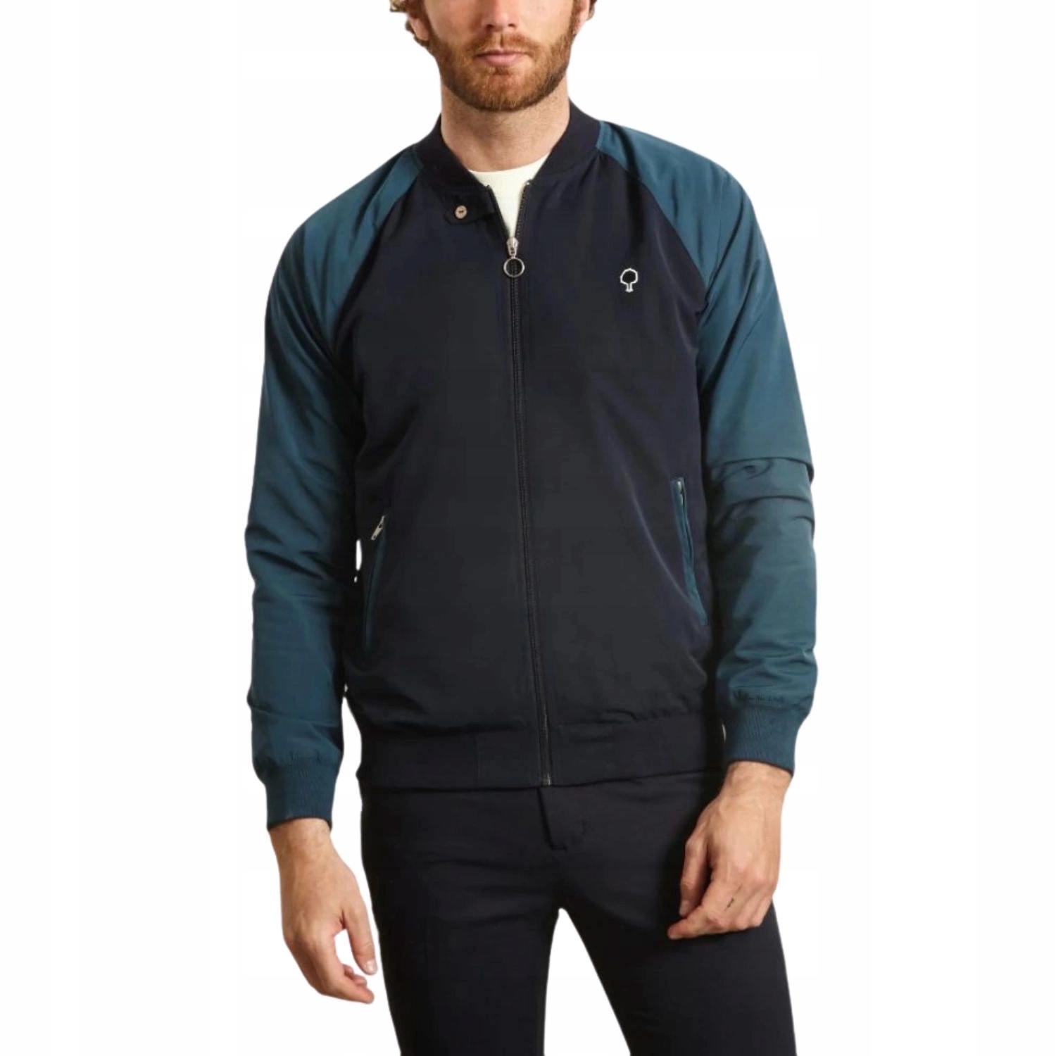 Pánská bunda Faguo tenká větrovka tmavě modrá, lehká přechodová vel. S