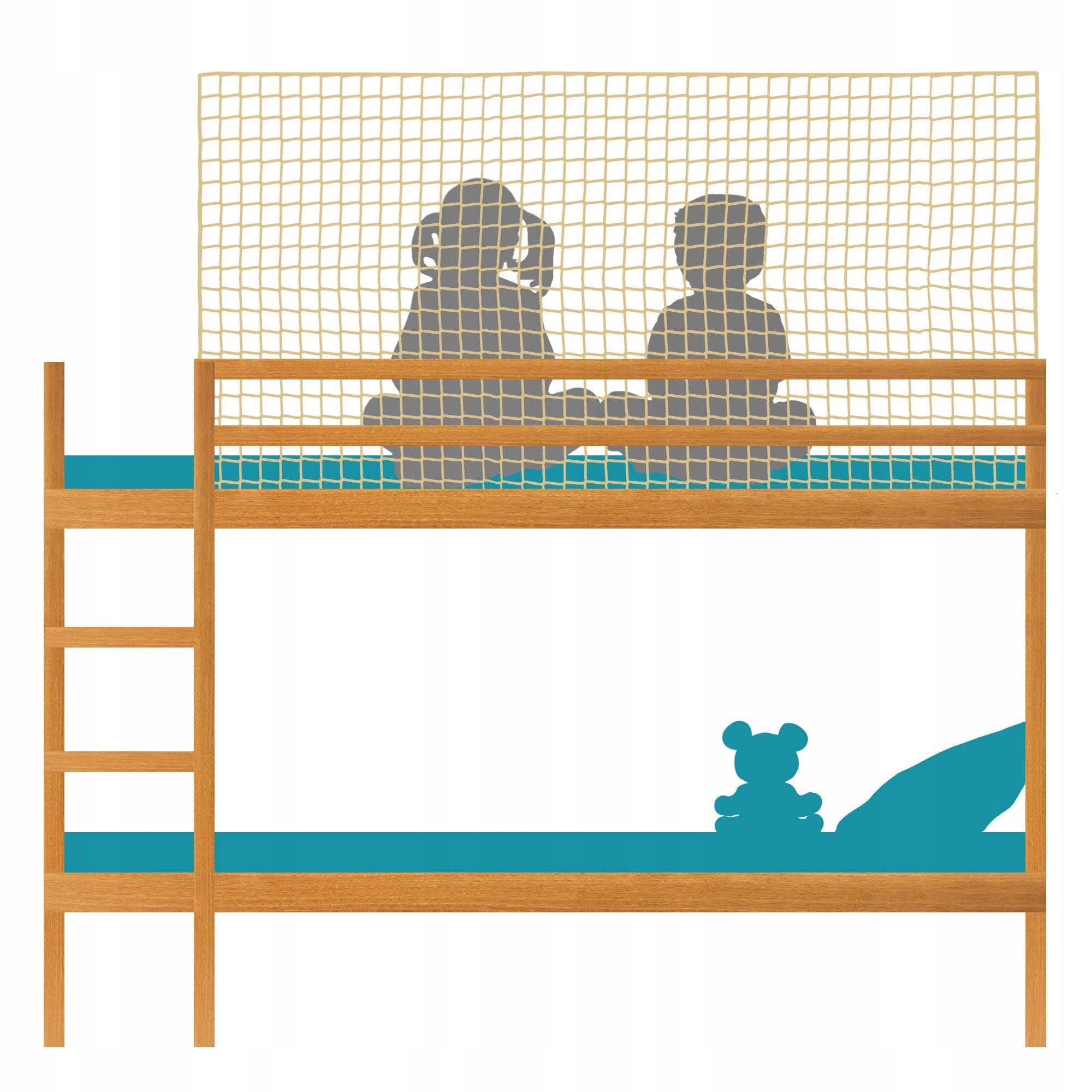 Siatka z oplotem beżowa 80 x 135 ochronna na łóżeczko piętrowe antresole Kolor odcienie brązu i beżu