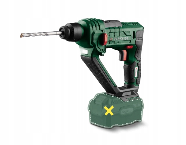 Akumulátorová vrtačka s příklepem Parkside Pabh 20-Li D4 (bez aku) s kufrem