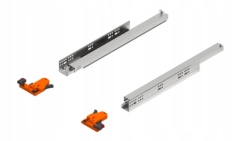 PROWADNICA DO SZUFLAD PEŁNY WYSUW CICHY DOMYK 450