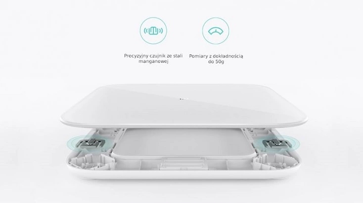 WAGA elektroniczna lazienkowa XIAOMI Smart Biała Materiał platformy szkło