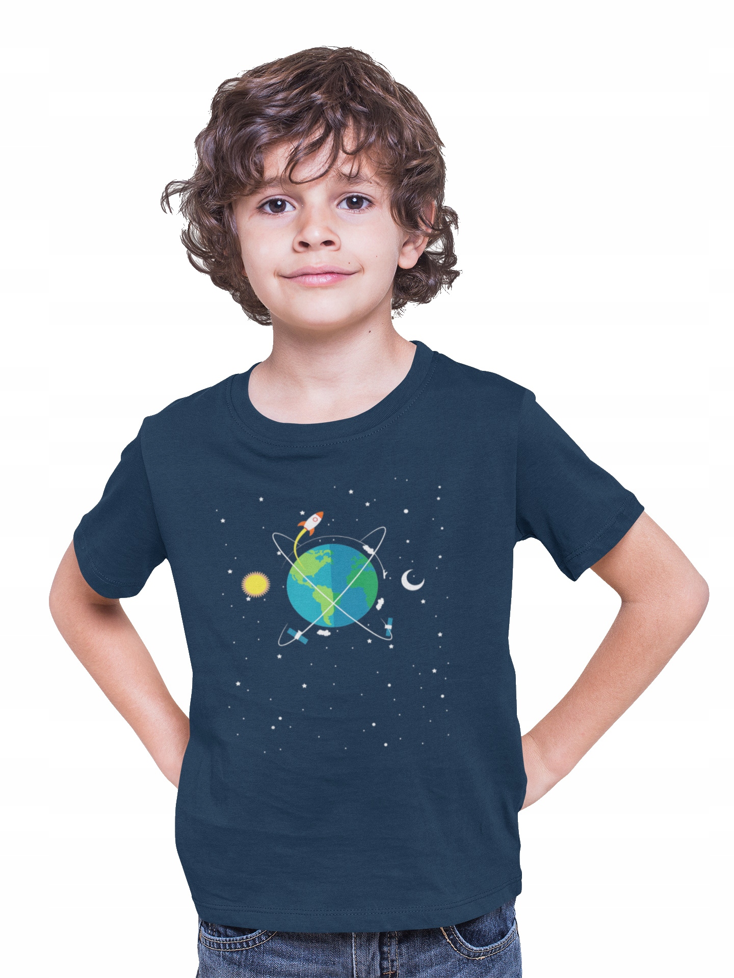 

Dziecięca Koszulka Astronomia Słońce Ziemia Kosmos