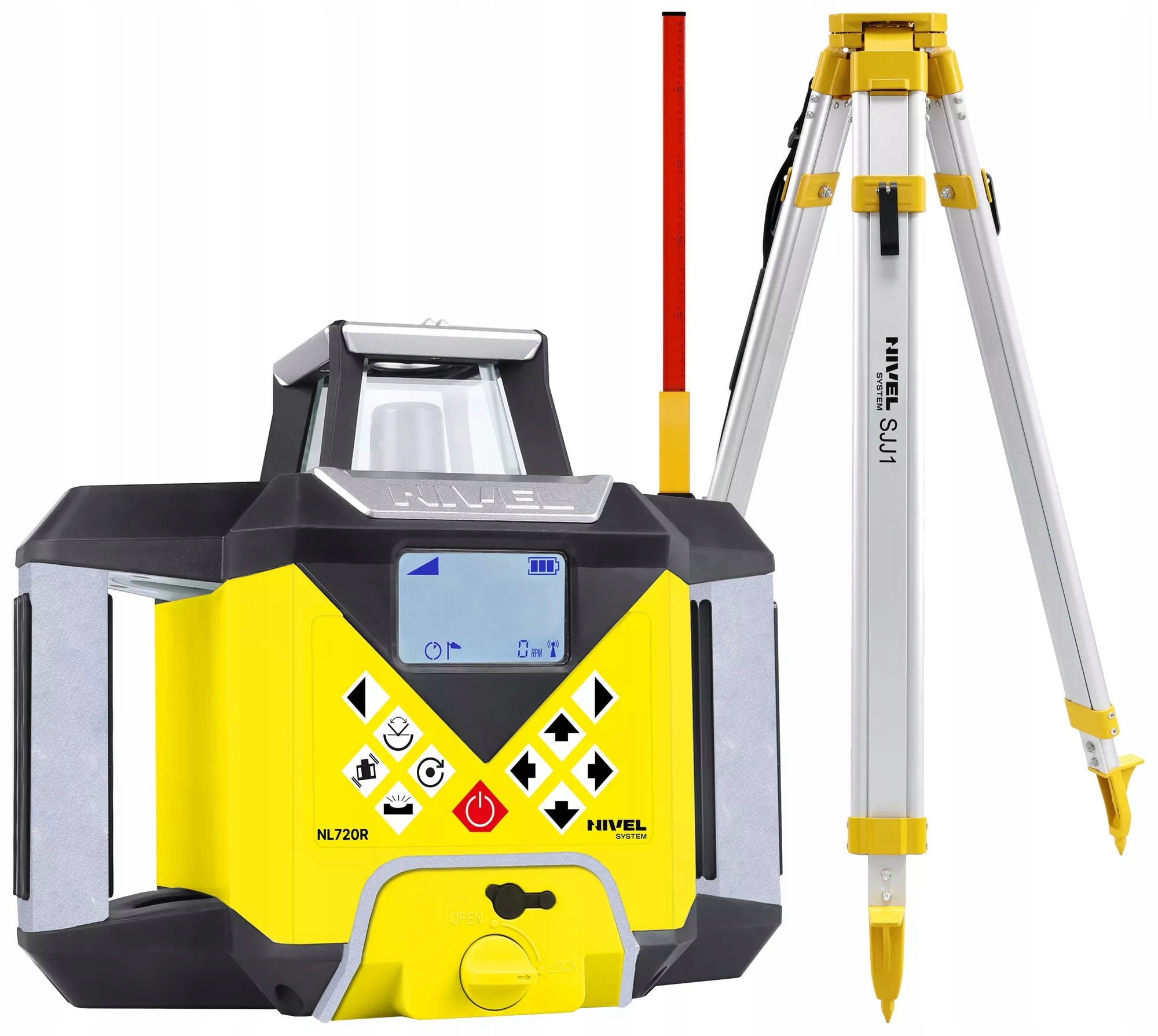Czerwony Niwelator Laserowy Nivel System NL7200R Digital +statyw SJJ1 LS-24