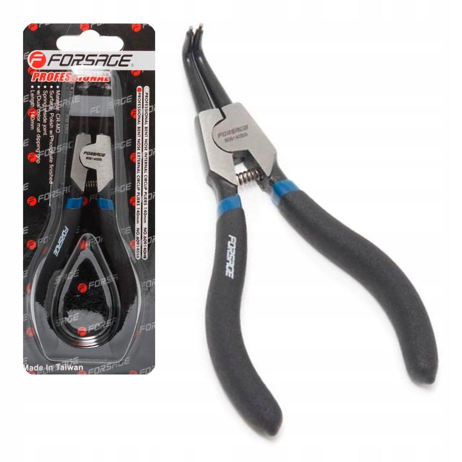 

Szczypce Segera Zewnętrzne Wygięte 90° L-140 MM