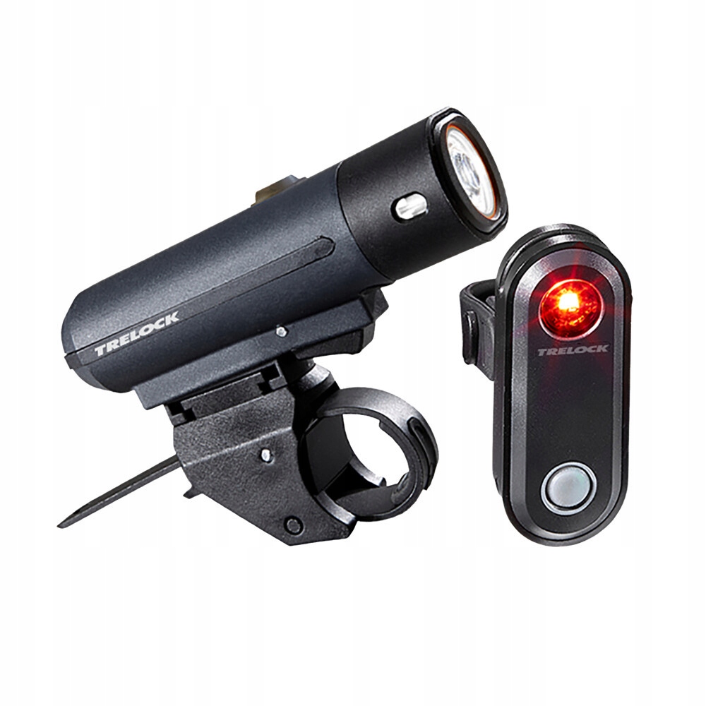 Sada cyklistických světel Trelock Ls 290 Square-line 650 lm Usb černá