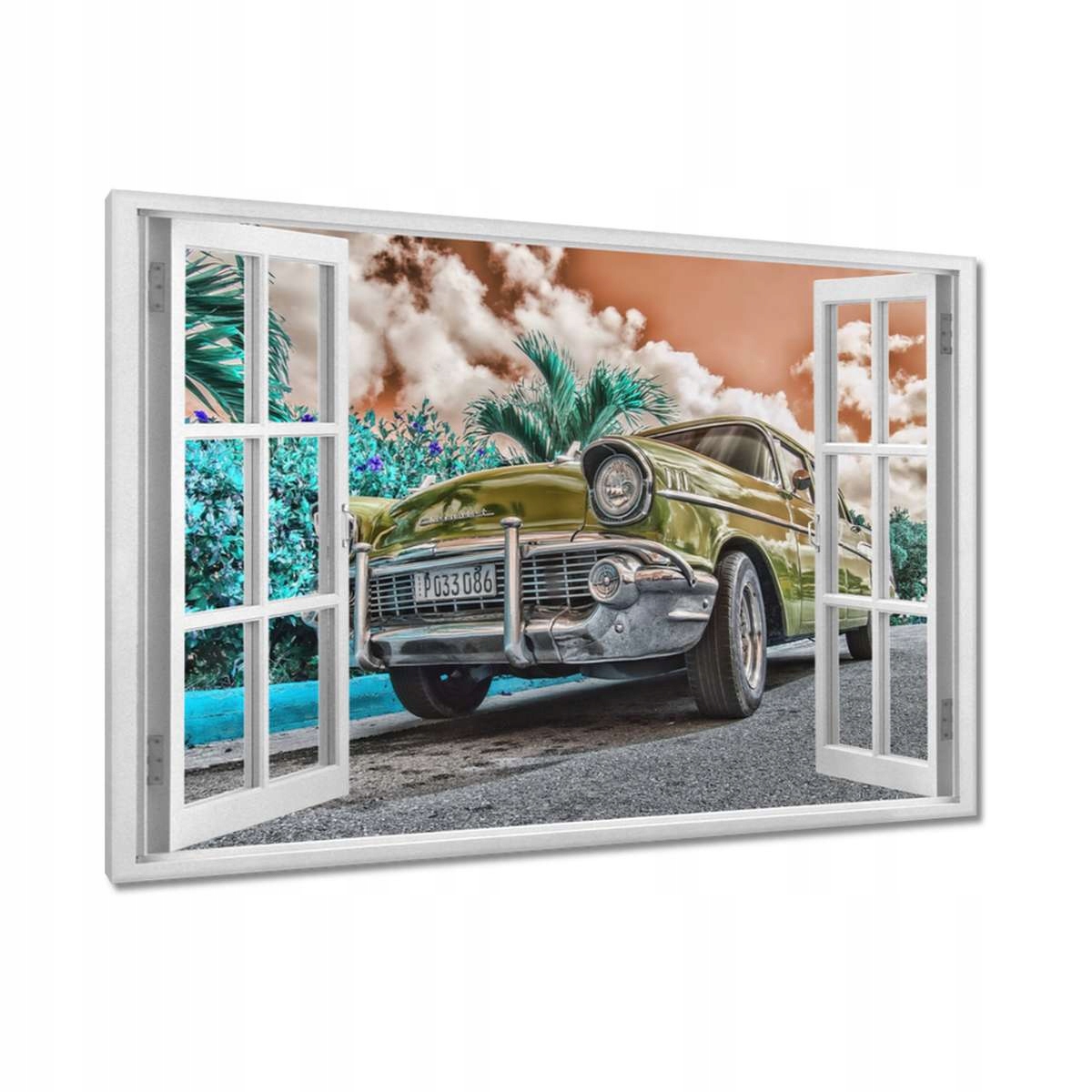 Obrazy 120x80 Žlutý historický automobil
