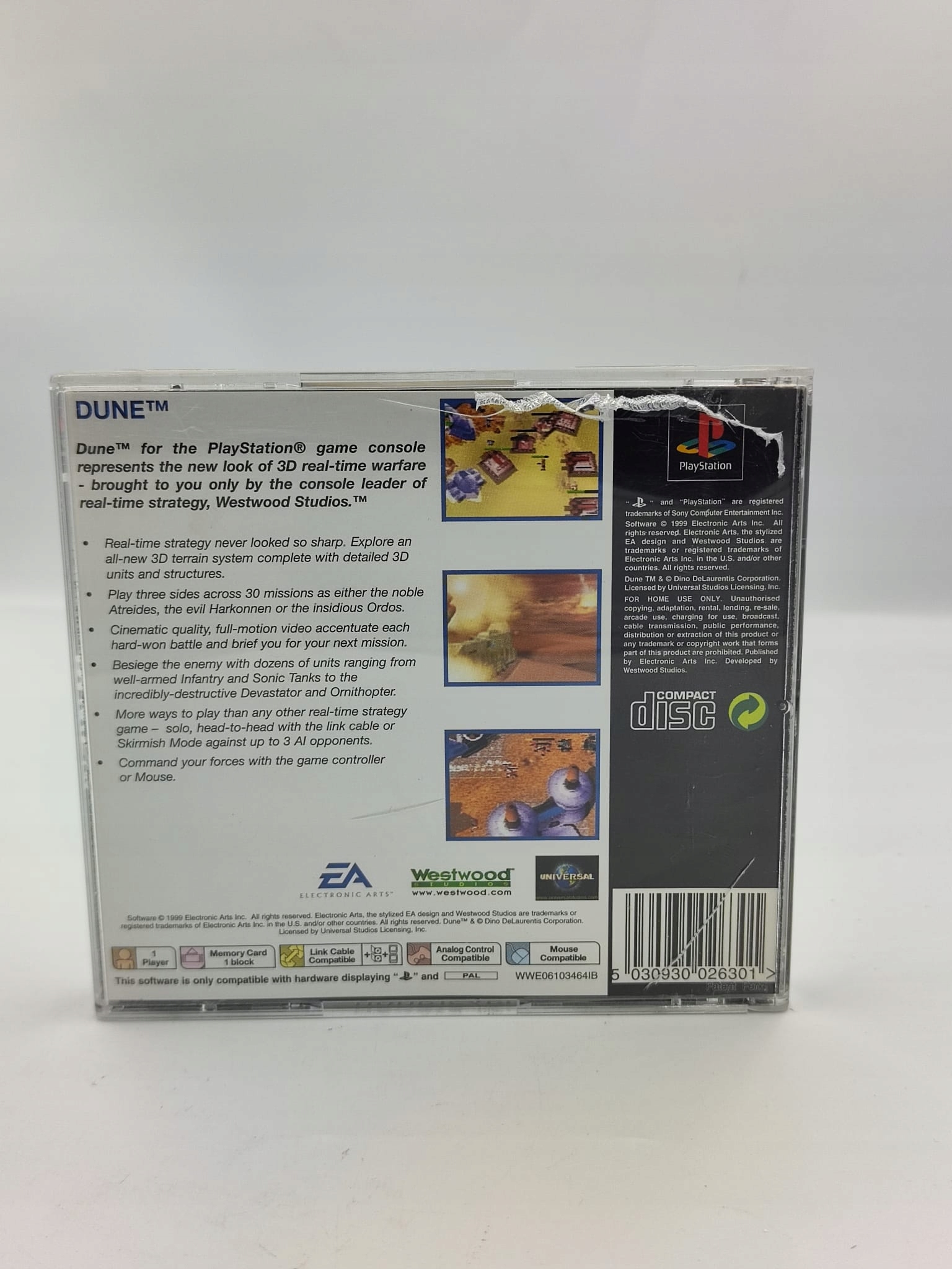 Gra Dune 3XA psx ps1 Sony PlayStation (PSX) Producent Electronic Arts Inc.