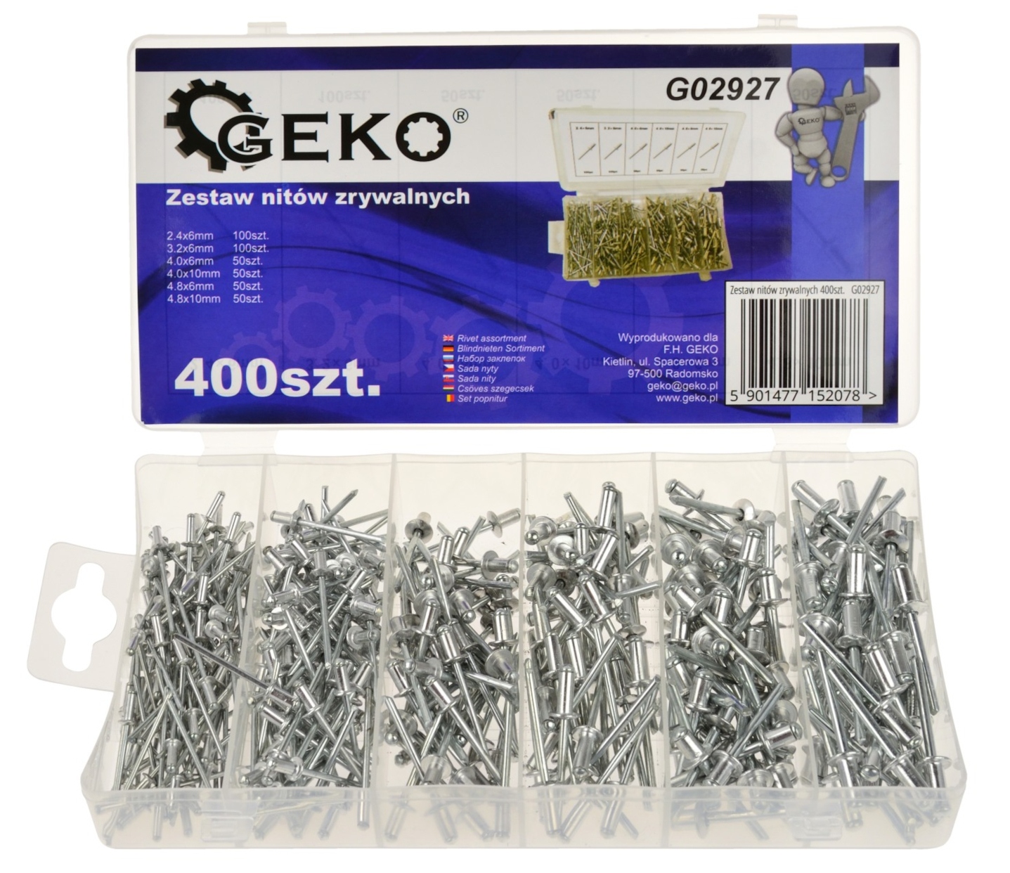ZESTAW NITY ZRYWALNE 400szt
