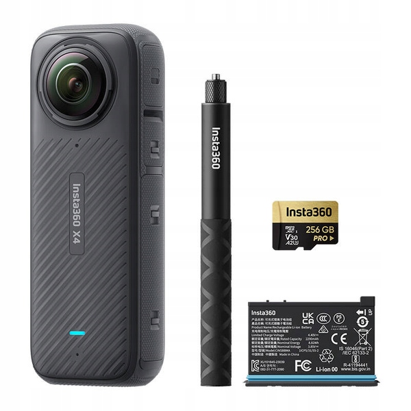 Sada Insta360 X4 Adventure Bundle SelfieStick paměťová karta baterie