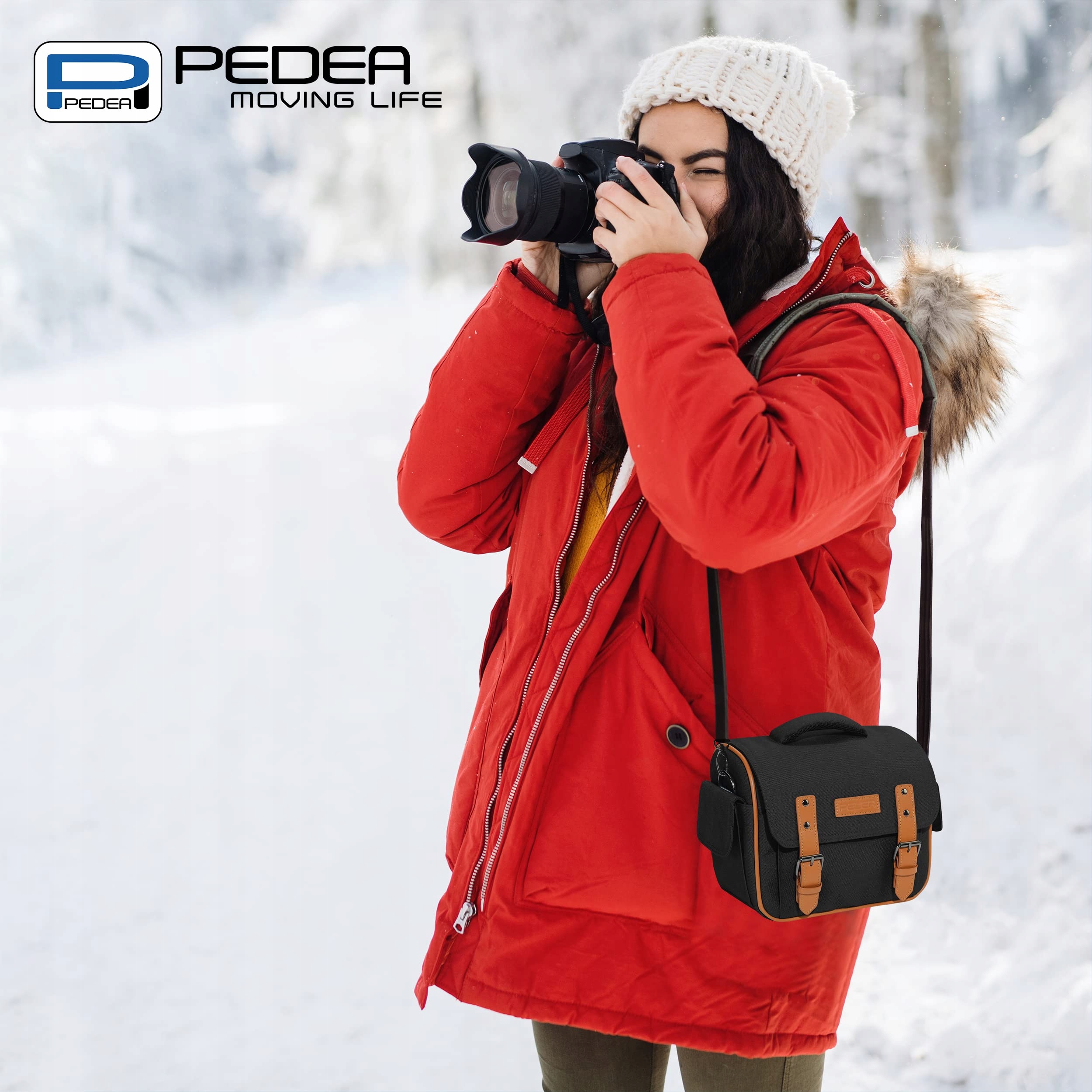 PEDEA Torba Vintage Na Aparat DSLR SLR Systemowy XL Czarna — miniatura 7
