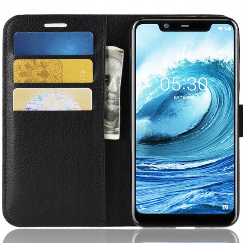 

Etui Z Klapką Portfel Litchi Do Nokia 5.1 Plus