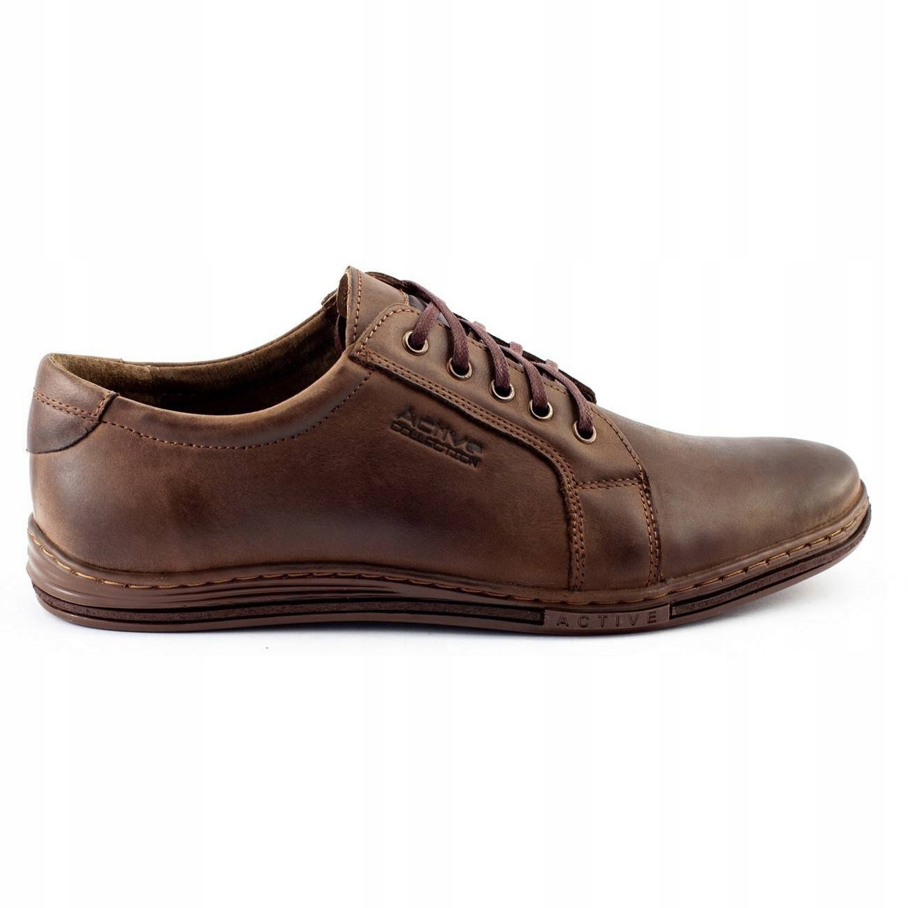 

Brązowe Skóra naturalna Buty Polbut r.47