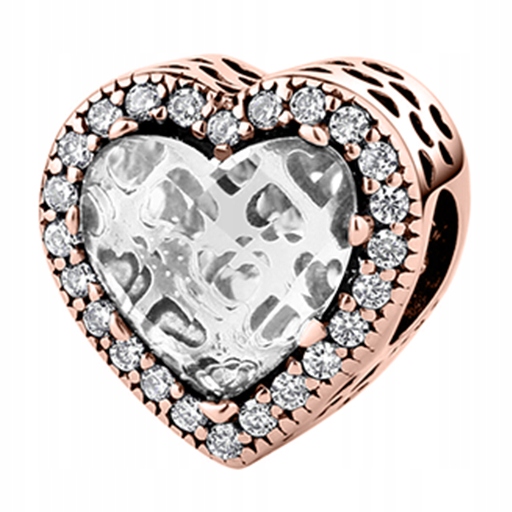 Přívěsek růžové zlato Bílý Kámen stříbro 925