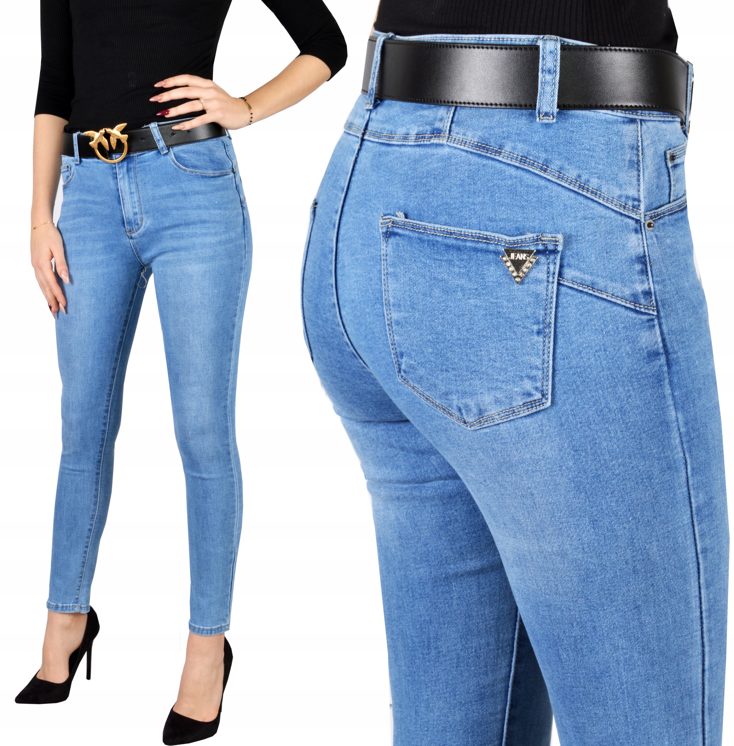 

Damskie Spodnie Jeansy Jeansowe Modelujące Wiosna