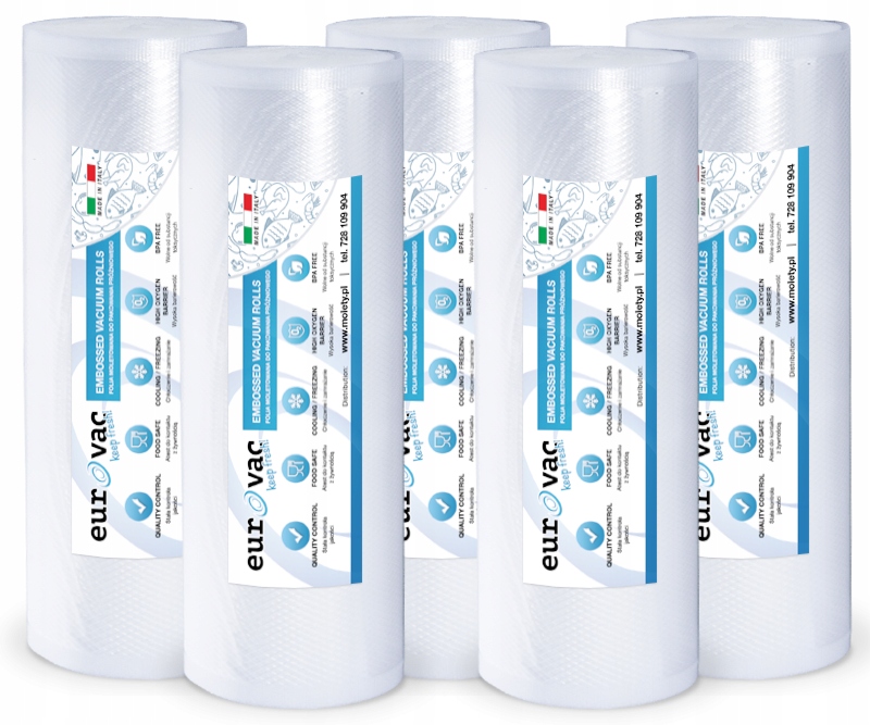 

5 x 18cm Folia Moletowana do pakowania próżniowego