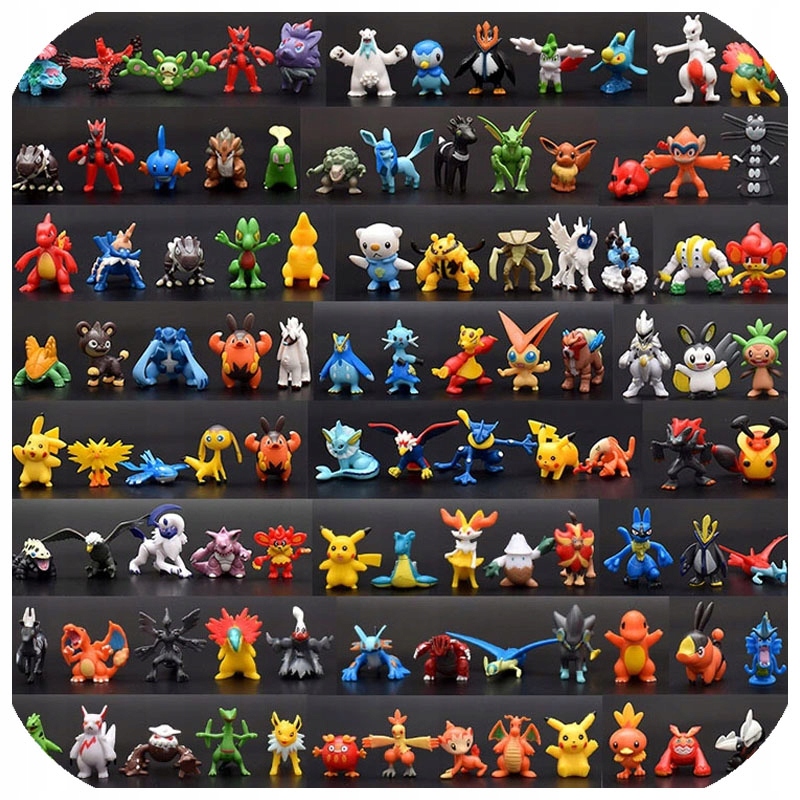 

Zestaw 144 Figurek Pokemon Pikachu Vaporeon Cubone