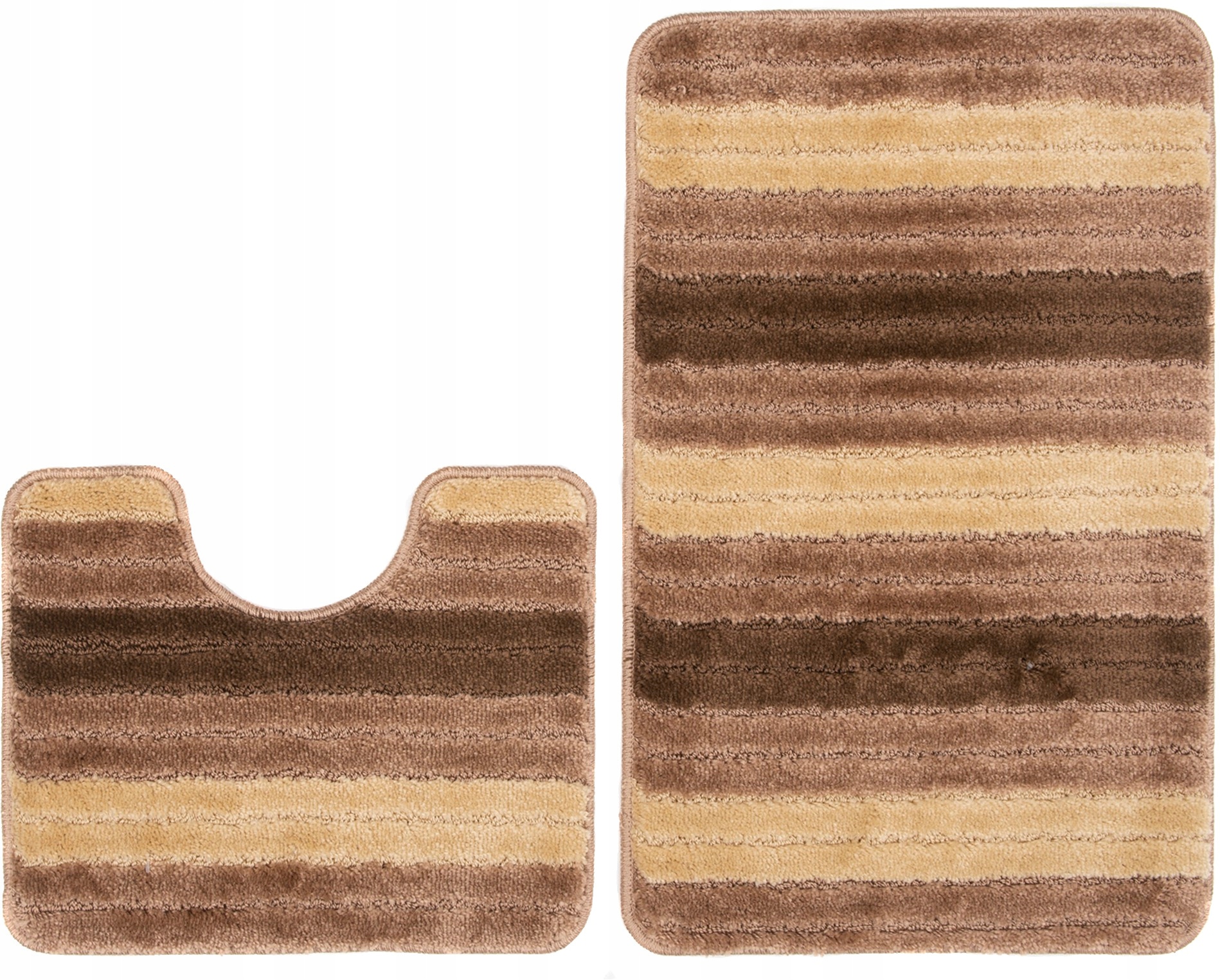 

Dywaniki Łazienkowe 2 El. Antypoślizgowe 3D beżowe