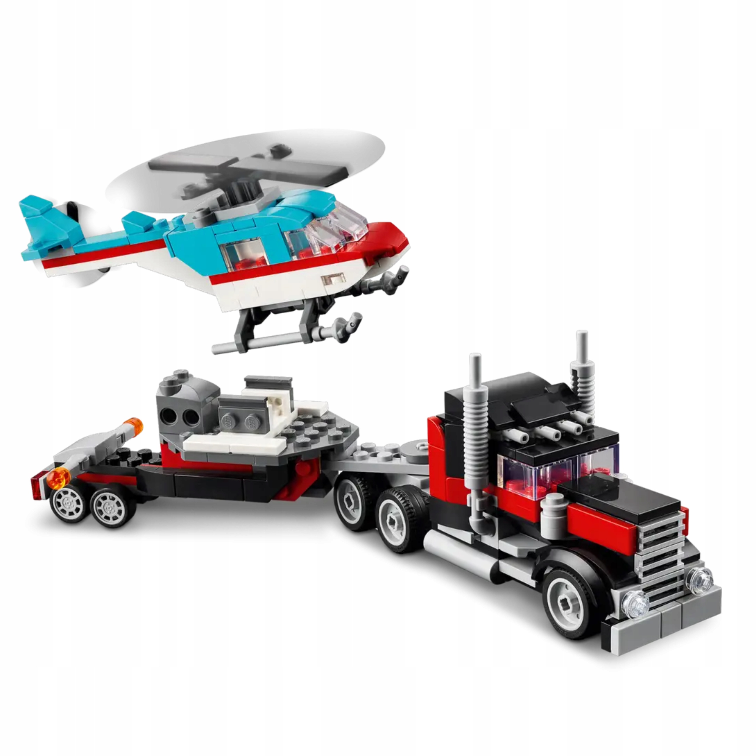 KLOCKI LEGO CREATOR 31146 LAWETA CIĘŻARÓWKA Z PLATFORMĄ TIR Z HELIKOPTEREM Marka LEGO