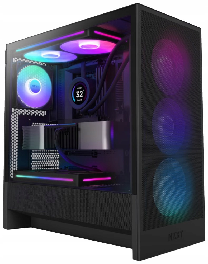 Nzxt skříň H5 Flow Rgb edition 2x120 mm fan Usb 3.0 Usb-c 3.1 Rgb