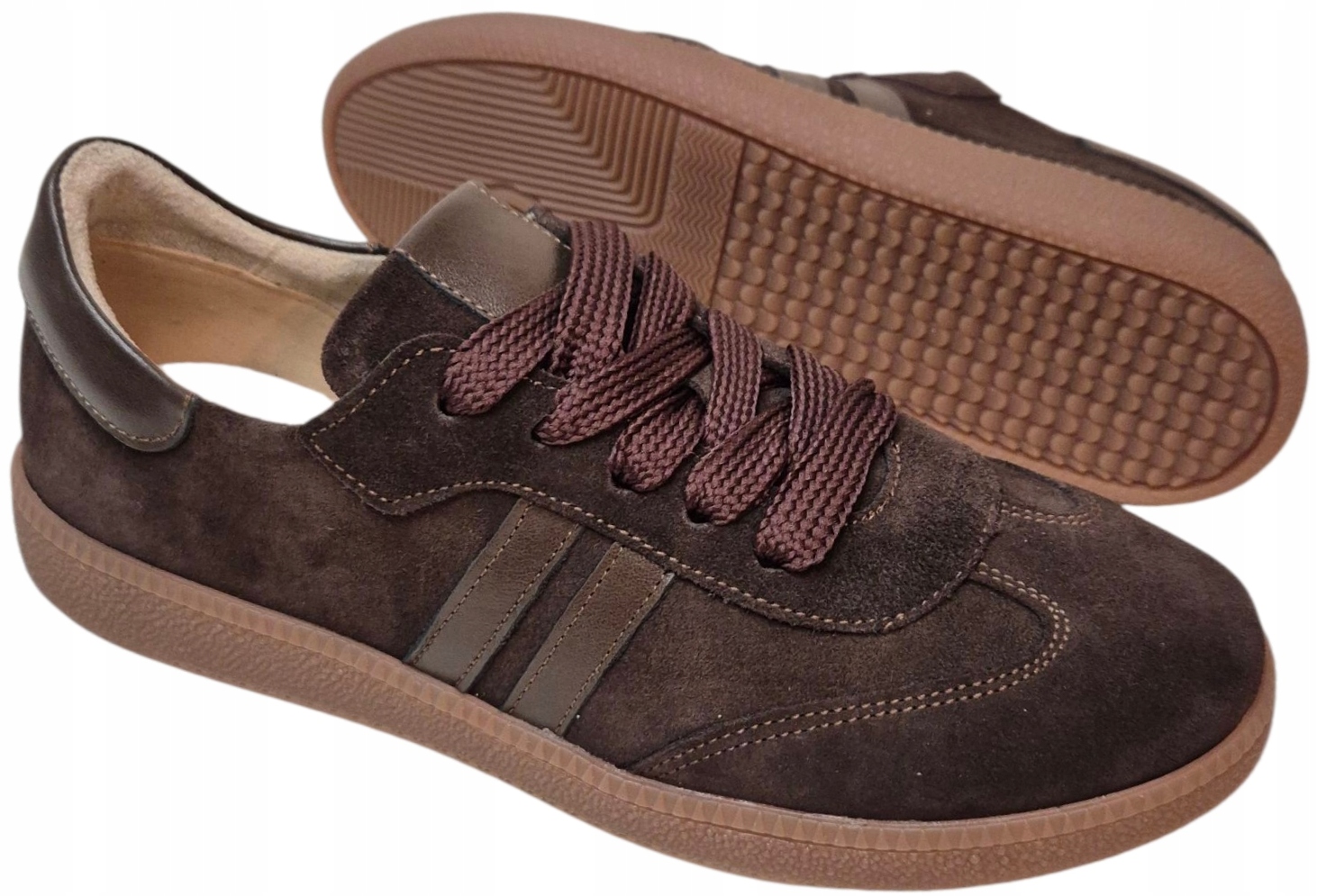 Gamis 7665 Tenisky Čokoláda/Hnědá kůže semiš a lico vel.38