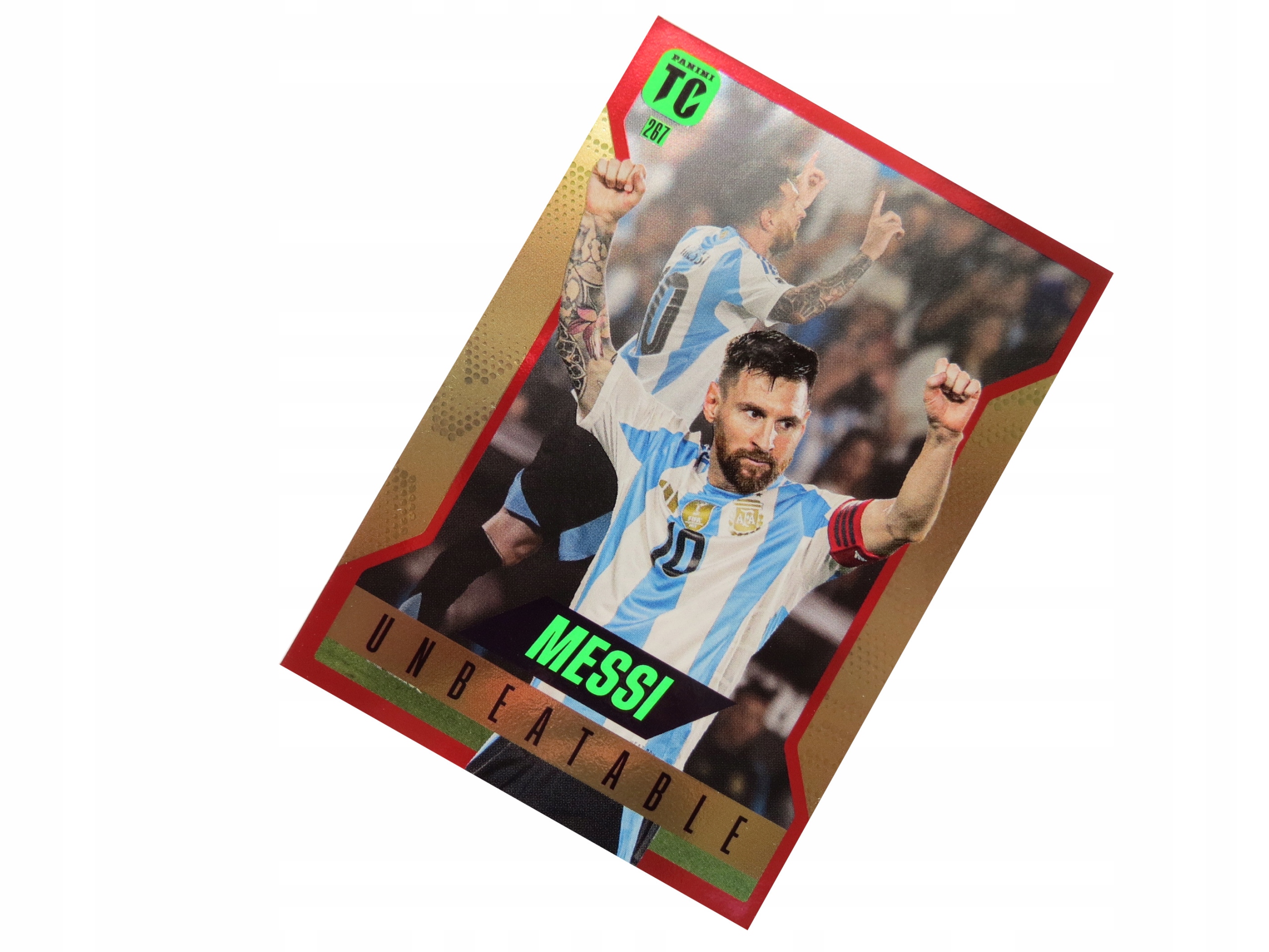 Panini Karty Piłkarskie Top Class 2025 Unbeatable 267 Messi Red Czerwony
