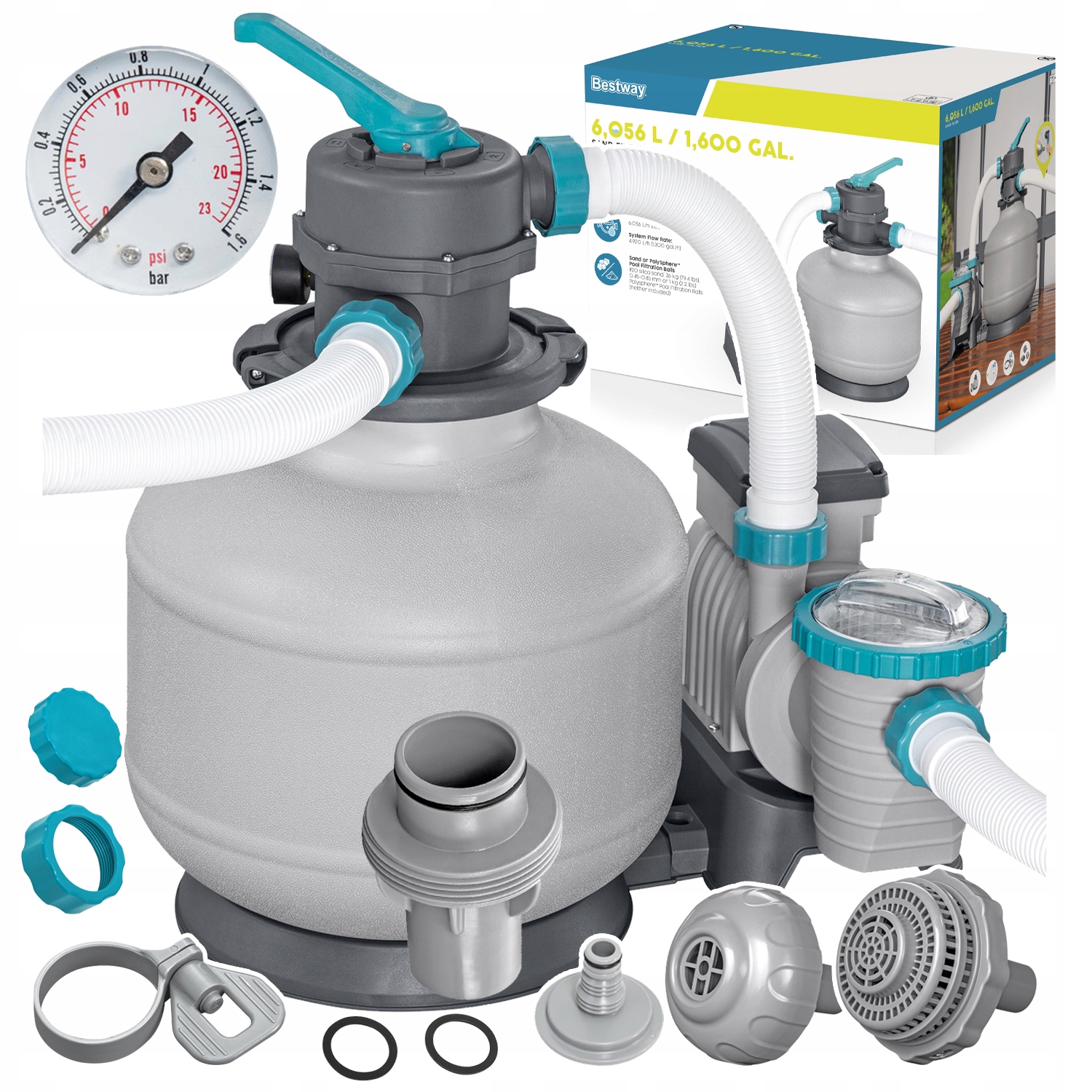 Filtračná Piesková Pumpa Do Bazéna Bazénová 6056L/H sada Bestway 58497