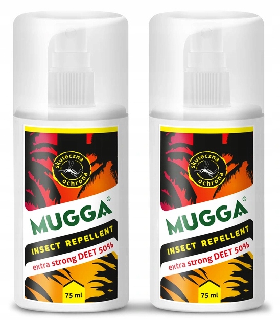 

2X Spray Na Komary Kleszcze Mugga Strong 50% Deet