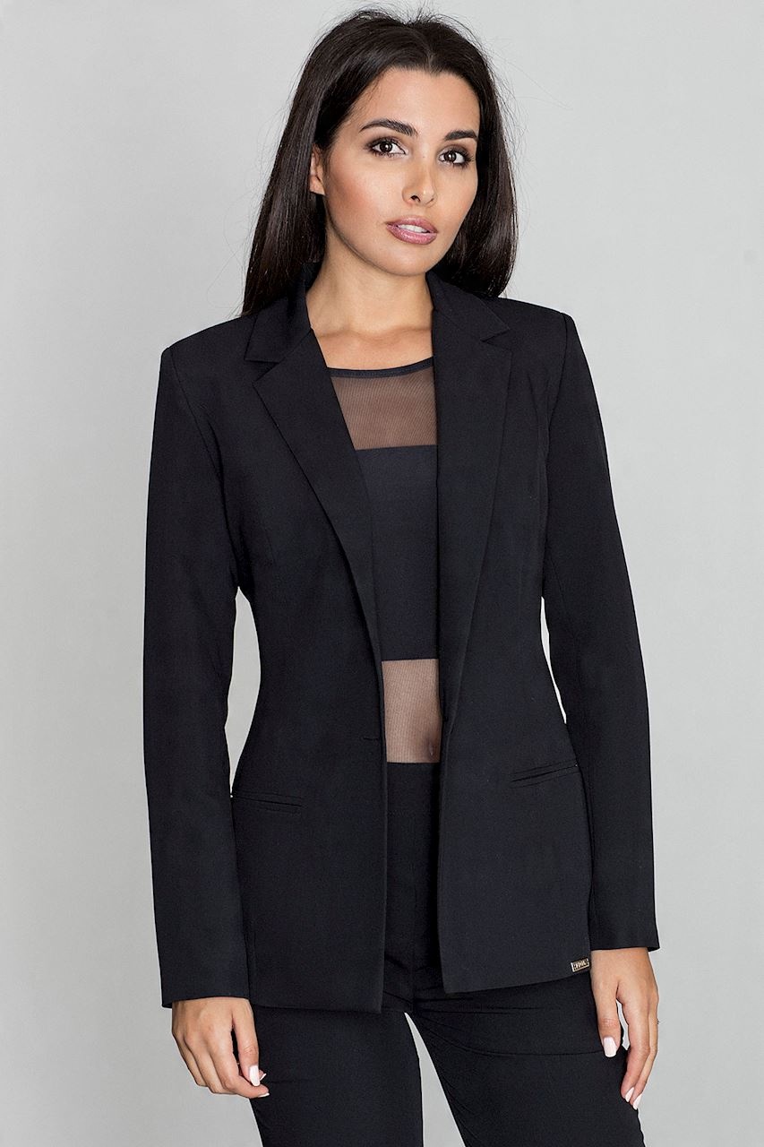 

Figl Żakiet M562 (XL) Damskie Czarny
